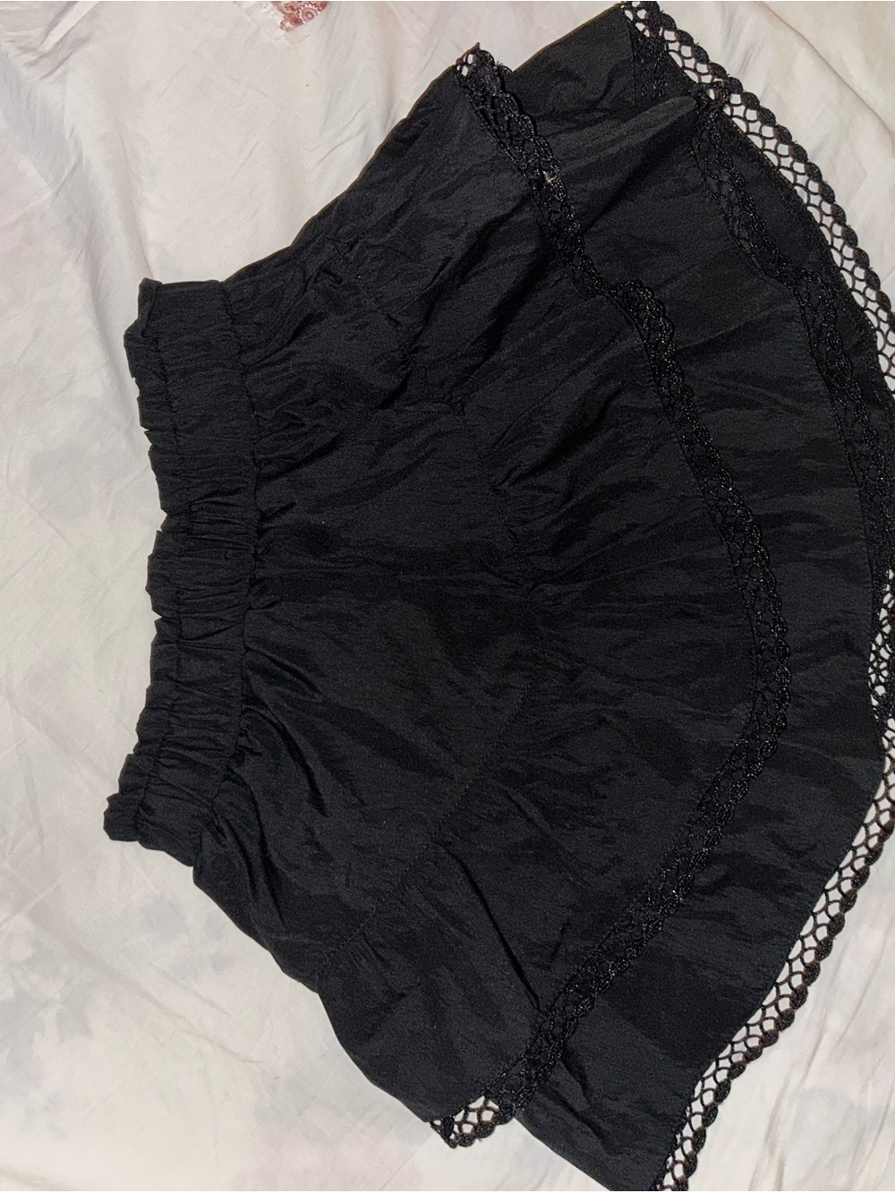 Black Women's Elastic Waist Mini skirt